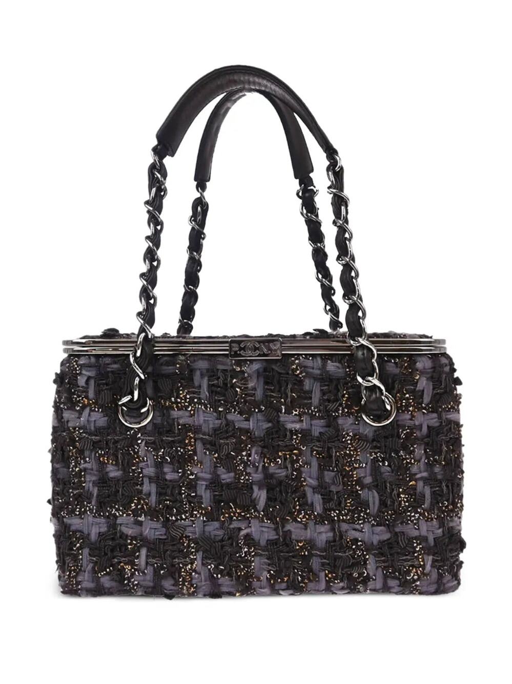 CHANEL 2006 Tweed Vanity Case/Top Handle Bag